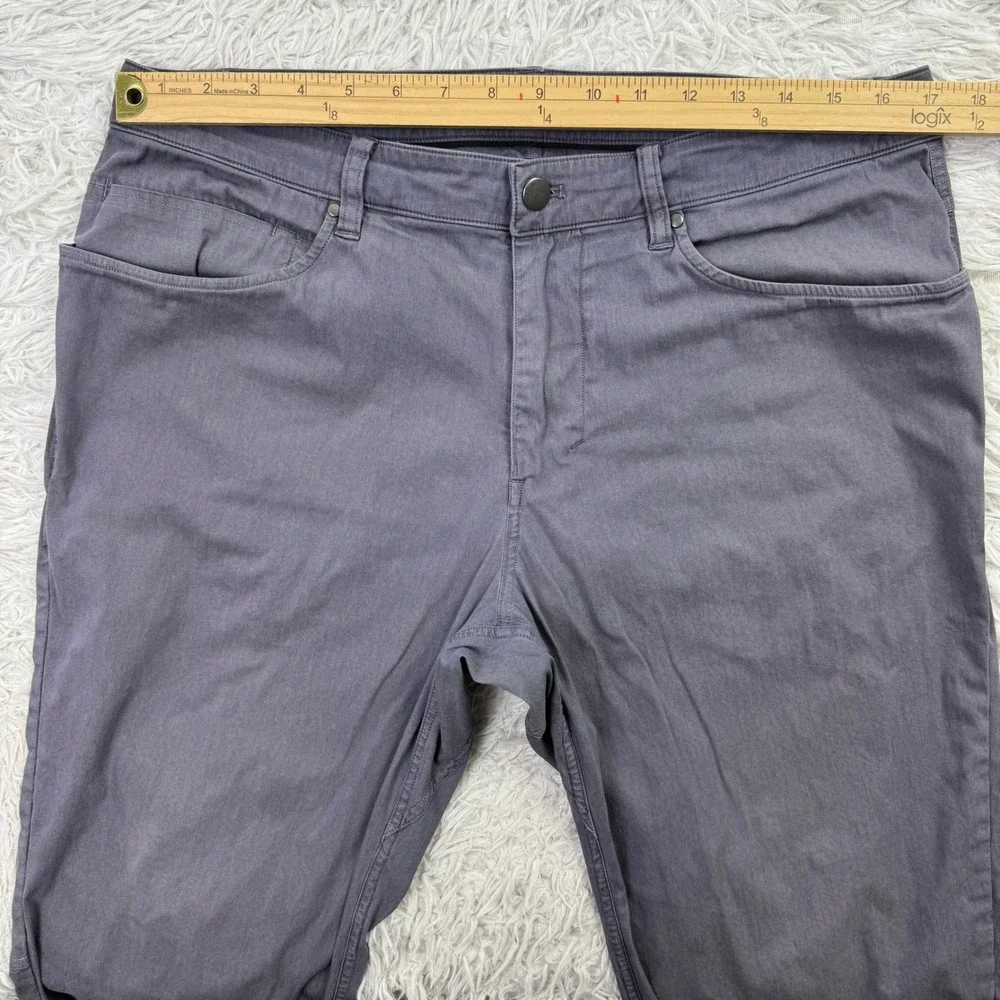Lululemon Pants Mens‎ 32 Blue Garment Dyed ABC Slim Fit Tapered Leg Pockets